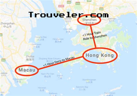 Map Of Hong Kong Macau China Map Tourist Destinations