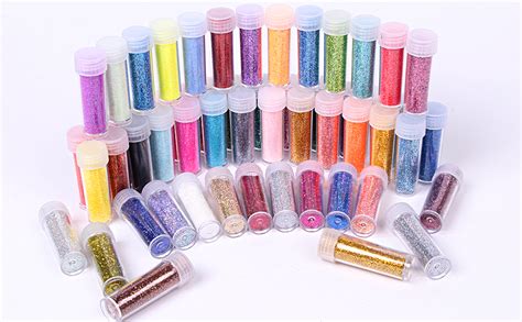 Amazon 6 Gram Tube 55 Assorted Colors Tubes Fine Glitter Include