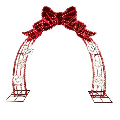 Holiday Living Christmas Arch Illuminated Red 96 In 89 817 Réno Dépôt