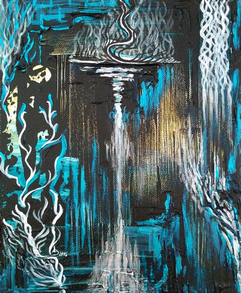 Dark Mystic Sanctuary - Acrylic Painting on Canvas, Original Abstract ...