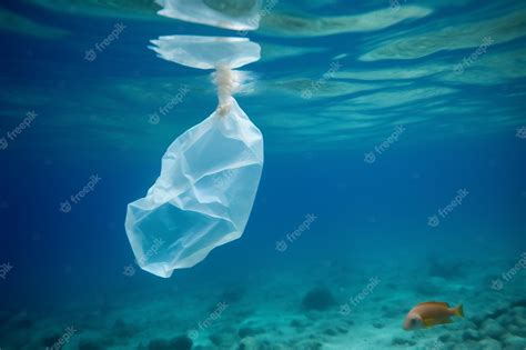 Botellas De Plástico Y Microplásticos Flotando En El Océano Abierto