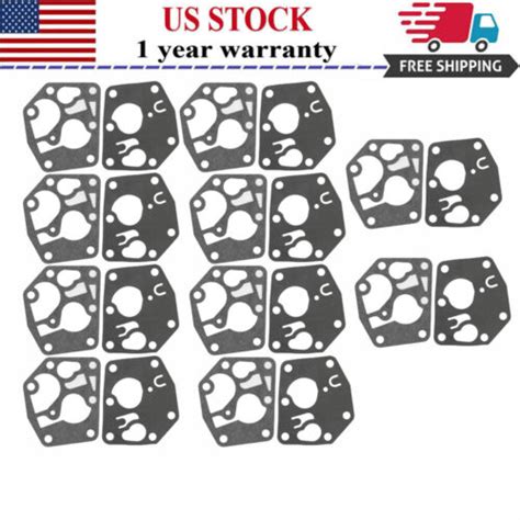 10 Set Carburetor Diaphragm Gasket Kit For Briggs Stratton 495770