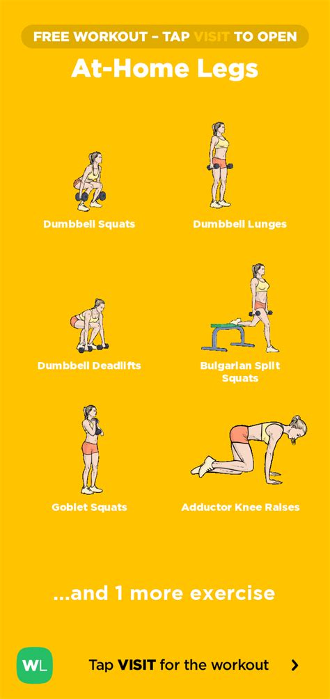 At Home Legs · Free Workout By Workoutlabs Fit Esercizi