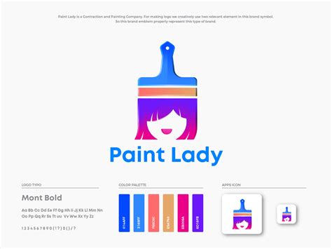 Paint Lady Logo Design By Ruhul Amin Rubel On Dribbble