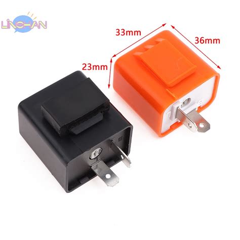 Linshans Motorcycle Diy Accessories 2 Pin Led Flasher Relay 12v