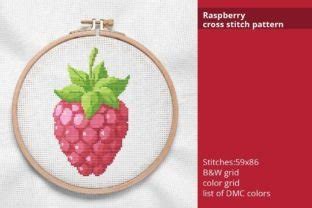 Raspberry Cross Stitch Pattern Graphic By Petit Citron Creative Fabrica