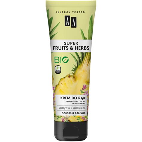 AA Super Fruits Herbs krem do rąk ananas szałwia 100 ml online shop