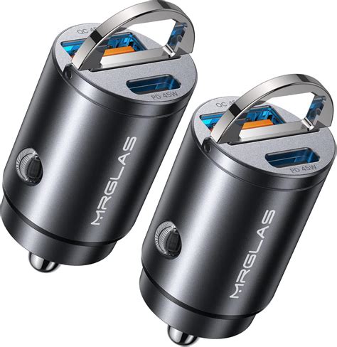 Amazon Mrglas Pack W Usb C Car Charger Super Mini Metal Car