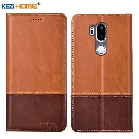 Case For Lg G7 Kezihome Double Colors Genuine Leather Flip Wallet Cover For Lg G7 Thinq Phone