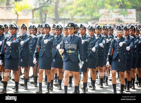 A Sri Lankan Military Personnel March During Sri Lankas 72th