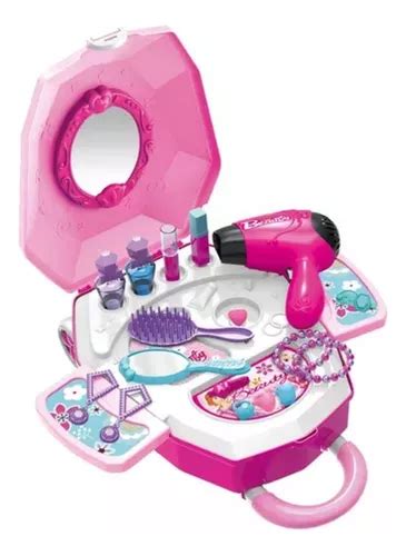 Kit Sal O De Beleza Infantil Completo Acess Rios Maleta