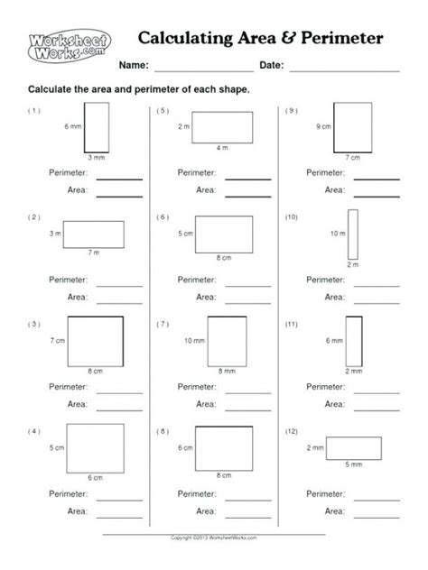 Free Printable Perimeter Worksheets 3rd Grade