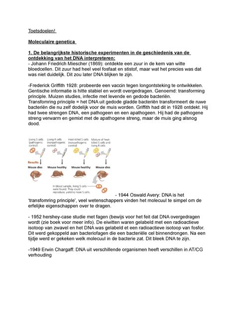 Get Toets Samenvatting Moleculaire Biologische Technieken Mbt