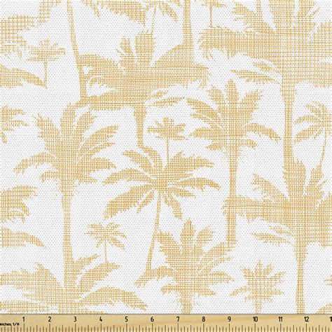 Ambesonne Tropical Fabric By The Yard Upholstery Exotic Palm Trees