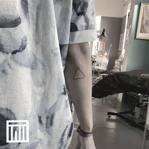 Triangle Tattoo. Linework Minimalistic Tattoo