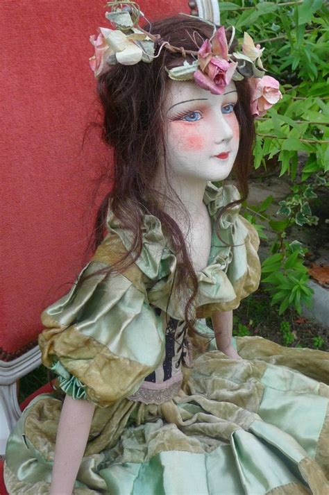 Rare Antique French Boudoir Doll Fashion Doll Silk Corset Natural Hairs Boudoir Dolls Dolls