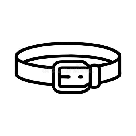 A Belt is Shown in a Black and White Drawing Stock Illustration ...