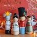 Nutcracker Peg Doll Set Etsy