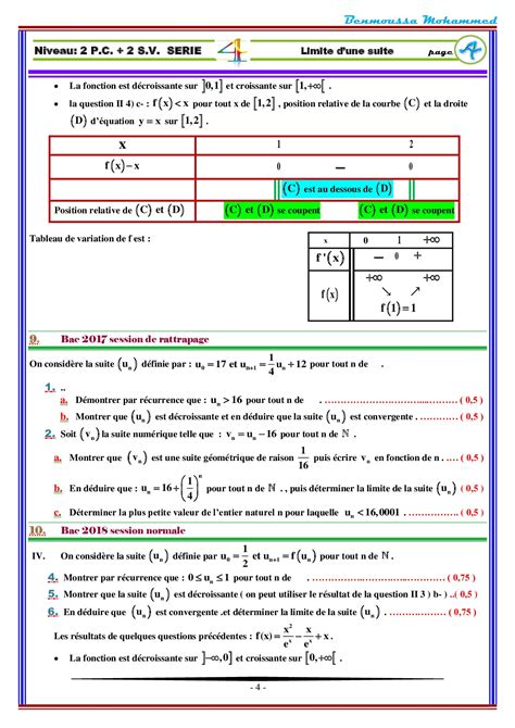 Suites numériques Exercices non corrigés 1 AlloSchool