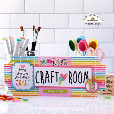 Doodlebug Cute And Crafty Collection Craft Room Sign Project A Blog