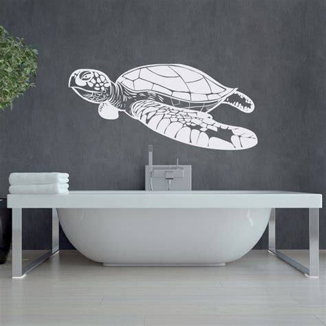 Turtle Wall Decal Sea Animals Decor Nautical Wall Decal Ocean - Etsy