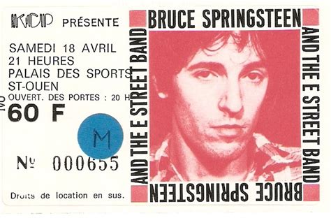 Bruce Springsteen Palais Des Sports De Saint Ouen Paris