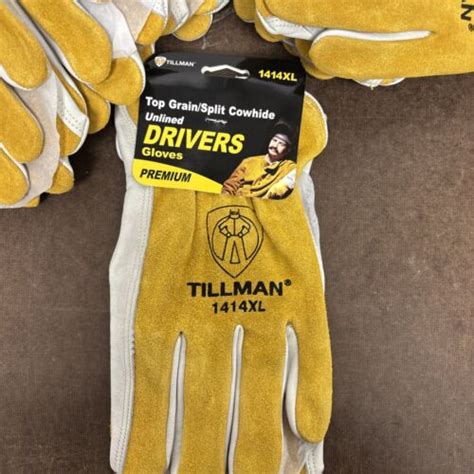 10 Pair Tillman 1414 Xl Top Grainsplit Cowhide Drivers Gloves X Large