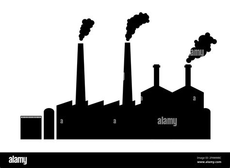 Vector factory. Industrial factory silhouette vector design. Factory illustration isolated on ...