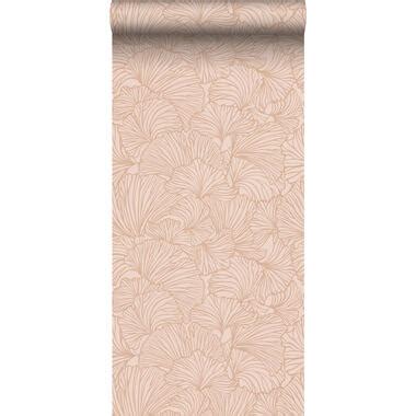 ESTAhome Behang Getekende Bladeren Terracotta Roze 0 53 X 10 05 M