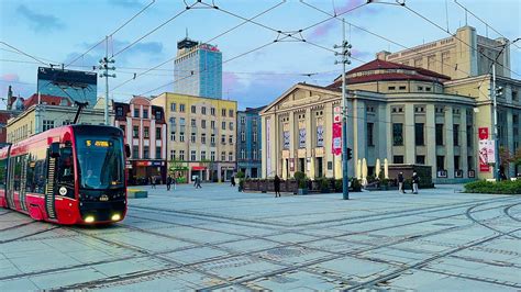 Katowice Poland Walking Tour Evening In The City Center K Hdr