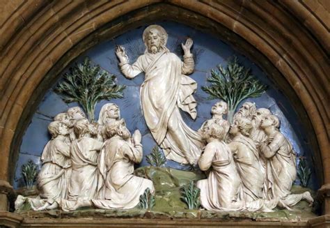 Luca Della Robbia De Hemelvaart Van Christus Bijbel En Kunst