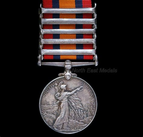 Queens South Africa Medal 5 Clasps Private Hemy 15th Company