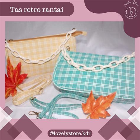 Jual Tas Retro Vintage Rantai Sling Korean Vintage Tas Selempang In