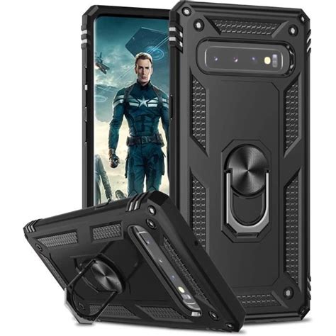 Coque Samsung Galaxy S Plus Avec Anneau Support Militaire Double