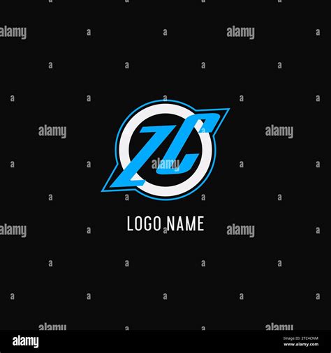 Initial Zc Logo Circle Line Creative Esport Team Logo Monogram Style