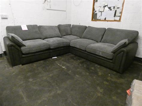 Stunning Fabric Corner Sofa in Grey (AKA L-shaped Sofa) | Ex-Display ...