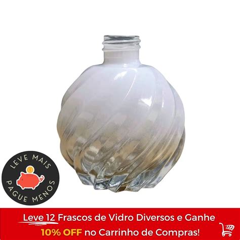 Frasco Bola Espiral 280 ml Branco Degradê 28 410 Só Essências Só