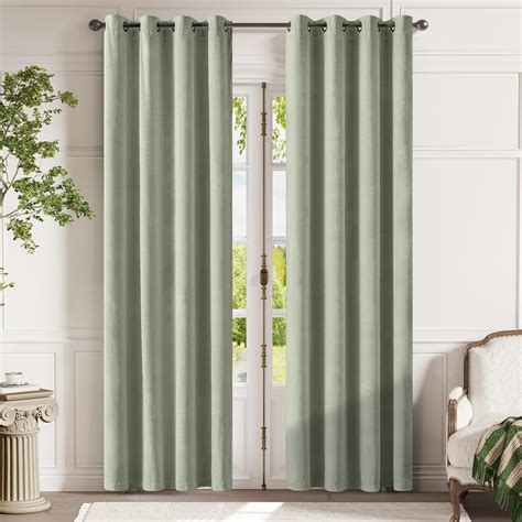 Amazon Lazzzy Green Velvet Curtains Room Darkening Thermal