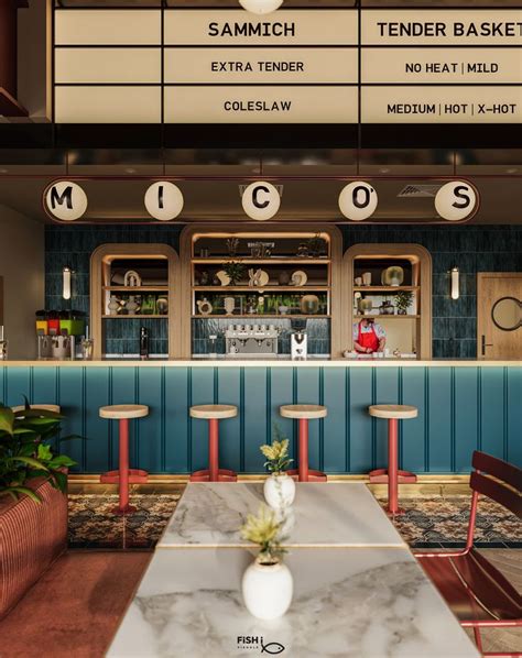 Micos Hot Chicken Houston Texas Restaurant Design Commercial Architecture Interior Design