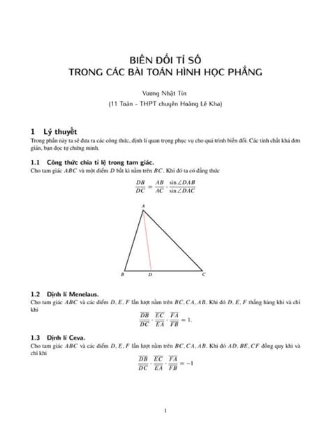 bien doi ti  trong cac bai toan hinh hoc phang dinh ly va vi du