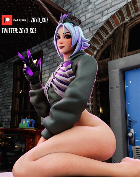 Rule 34 3d 3d Artwork Crown Epic Games Fortnite Fortnite Battle Royale Grey Jacket Half