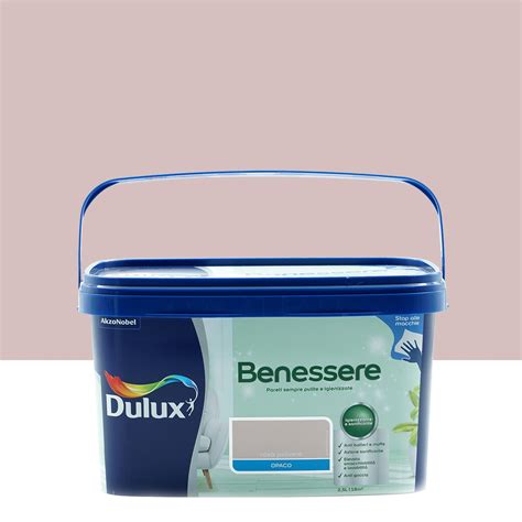 Pittura Per Interni Super Lavabile Dulux Rosa Polvere Opaco L