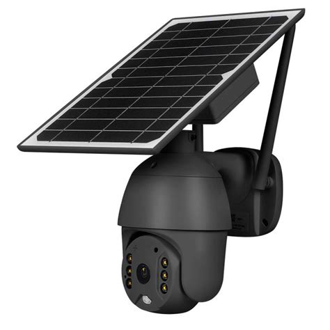 Solar Powered Security Camera Wireless System Rechargeable Outdoor Night Vision HW0155-BK ...