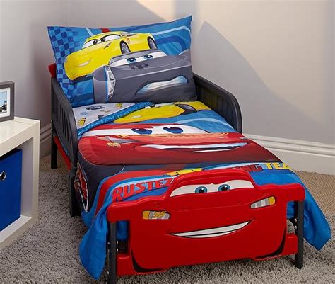 Bettwäsche New Disney Pixar Cars 4 Piece Toddler Bedding Set Lightning