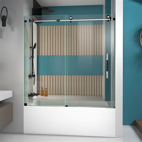 Aston Belmore Gs 5925 Inch To 6025 Inch X 60 Inch Frameless Hinged Tub Door With Glass S