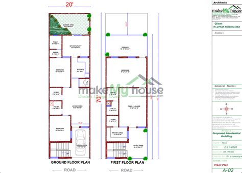 Buy 20x70 House Plan 20 By 70 Front Elevation Design 1400sqrft Home