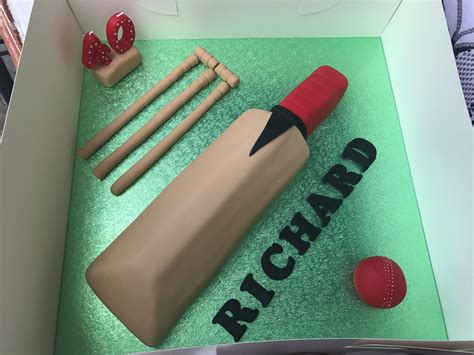 Cricket Bat Cake Cricket Cake Bat Cake Birthday Cake For Him Cake