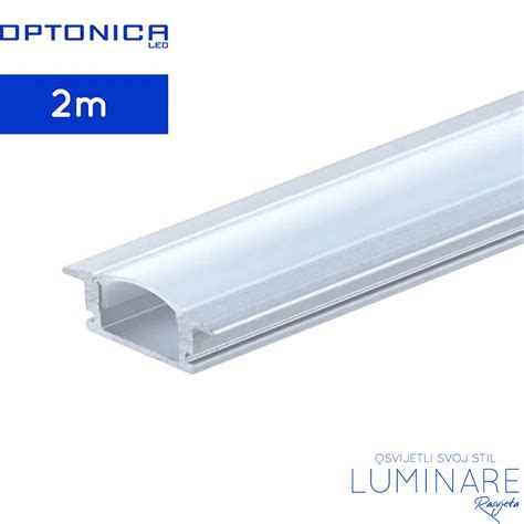 ALU PROFIL ZA LED TRAKU UGRADBENI 2m LUMINARE Rasvjeta