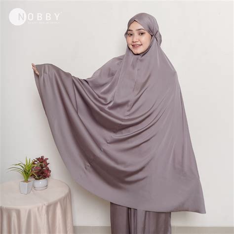 Jual Nobby Azkayla Mukena Satin Silk Dewasa Laser Cut Shopee Indonesia