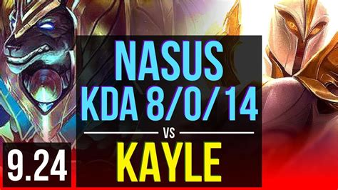 Nasus Vs Kayle Top 23m Mastery Points Kda 8014 1400 Games